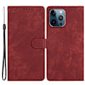 Miniatyrbild 1 av 5: För Iphone 15 Pro cover Pu-läderplånbok Slimfit Phone case Stativ Skin-touch Shell Red