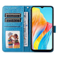 Miniatyrbild 2 av 5: För Oppo A38 4G Fodral Plånbok Slim-Fit PU Läder Magnetiskt Telefonskal Multicolor Style B