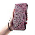 Miniatyrbillede 5 af 5: Style 016 Etui til Xiaomi Redmi Note 14 Pro 4G, hudfølelse, totem-præget pung, læder telefoncover Multicolor Wine Red