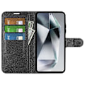 Miniatyrbillede 2 af 5: Til Samsung Galaxy S25 Ultra Case Litchi Tekstur Stødsikker Læder Wallet Telefon Cover Multicolor Style C