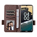 Pikkukuva 2 / 5: Nokia G310 PU-nahkainen puhelinkotelo lompakolla, jalustalla ja sormenjälkiä hylkivällä suojalla Multicolor Style G