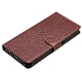Pikkukuva 4 / 5: Samsung Galaxy S24+ Nahkainen Puhelinkotelo Lompakko Jalustalla ja Kätevällä Hihnalla - Vihreä Multicolor Brown
