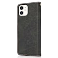 Miniatyrbillede 3 af 5: Tofarvet Splejset Tegnebog Stativ Design Læder Telefon Cover med Håndledsrem til iPhone 11 6.1 tommer