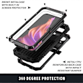 Miniatyrbillede 4 af 5: R-JUST Til iPhone 15 Plus PC+Silikone+Metal Telefon Cover Stativ med Hærdet Glas Film Multicolor Style A