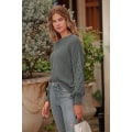 Miniatyrbillede 4 af 4: Dame 2023 Vinter Pullover Sweater Afslappet Langærmet Rund Hals Løs Tyk Strikket Jumper Toppe Bluse Grey Large