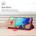 Miniatyrbillede 3 af 5: Til Samsung Galaxy A05 4G Etui Y-formet Linje Præget Læder Wallet Telefon Cover Multicolor Style E