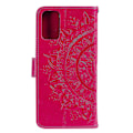 Miniatyrbillede 3 af 5: Præget Mandala Blomst Pung Læder Etui med Rem til Samsung Galaxy A52 4G/5G/A52s 5G Multicolor Style D