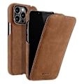 Miniatyrbillede 1 af 5: MELKCO Læder Flip Cover til iPhone 13 Pro - Ægte Koskindslæder + PC - Vertikal Flip Multicolor Style C