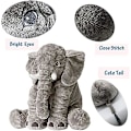 Miniatyrbilde 2 av 5: Heytea Kjempe Kosedyr Dukke Elefant Kosedyr, 24\" Utstoppet Elefant Plysjleketøy Gaver Til Jenter Gutter Grå