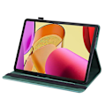 Miniatyrbild 2 av 5: För Amazon Fire Max 11 Pu Läder Case Korthållare Mönstertryckt Stativ Cover Green