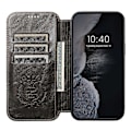 Miniatyrbillede 2 af 5: SUTENI J05 Telefoncover til iPhone 13 Pro Max Kompatibelt med MagSafe PU Læder Stand Wallet Cover Multicolor Style A