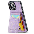 Miniatyrbillede 1 af 5: FIERRE SHANN iPhone 16 Pro Etui Kortholder Støtteben Læder RFID-blokering Bagcover Multicolor Style B