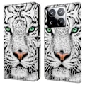 Pikkukuva 1 / 5: Xiaomi 15 Pro -kotelo korttipaikalla, kuvio painettu TPU+PU-nahkainen läppäpuhelimen suojus Multicolor Tiger Face