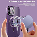 Miniatyrbillede 2 af 5: Telefoncover til iPhone 14 Pro Max Kompatibel med MagSafe CD Tekstur TPU+PC Telefoncover Multicolor Style A