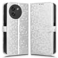 Miniatyrbild 1 av 5: Plånboksfodral med prickmönster i PU-läder för Doogee Note 59 Pro/Note 59 Multicolor Silver