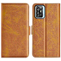 Miniatyrbillede 1 af 5: Tekstureret PU læderetui med dobbelt magnetisk stativ og stødabsorberende telefoncover til ZTE Blade A72 5G Multicolor Style C