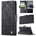 Pikkukuva 2 / 5: Samsung Galaxy A32 5G -kotelo AUTSPACE A11 RFID-suojattu retro nahkainen matkapuhelinlompakkokotelo Multicolor Black