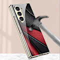 Miniatyrbillede 5 af 5: GKK Etui til Samsung Galaxy Z Fold6 5G Elektroplettering Trykt Mønster Hærdet Glas+PC Telefoncover Multicolor Style H