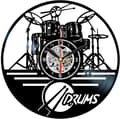 Queen Clocks Clock Set - Vinylskivor Väggdekorationer - Rock Art Decor - Trummispresenter-svart