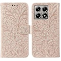 Pikkukuva 1 / 5: Xiaomi 14T Pro -kotelo pitsikukkainen PU-nahkainen lompakkokotelo Multicolor Rose Gold