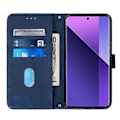 Pikkukuva 2 / 5: YB Imprinting Series-1 Xiaomi Redmi Note 13 Pro+ 5G -puhelinkotelo lompakolla, nahkainen, viivakuvio Multicolor Style C