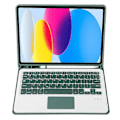 Pikkukuva 2 / 5: Type C A10B-A iPad 10.9 (2022) -mallille, karkkivärinen kynäpaikkamuotoilu, nahka + TPU-tablettitelinekotelo Multicolor Style D