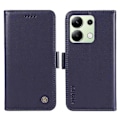 Miniatyrbillede 1 af 5: YIKATU YK-003 Læder Wallet Case med Magnetisk Side Lukning til Xiaomi Redmi Note 13 4G Multicolor Sapphire
