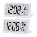 Miniatyrbillede 1 af 5: 2x Digital Vækkeur, skrivebordsur, batteridrevet LCD elektronisk ur dekorationer til soveværelsessæt