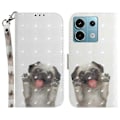 Miniatyrbillede 1 af 5: Til Xiaomi Redmi Note 13 Pro 5G/Poco X6 5G Wallet Case 3D Mønster Print Læder Cover med Rem Multicolor Pug