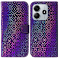 Miniatyrbillede 1 af 5: Stand Case med blændende blomster i læder til Xiaomi Redmi Note 14 5G Multicolor Style B
