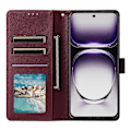 Miniatyrbillede 2 af 5: Til Oppo Reno12 Pro 5G (Global) Etui Wallet Stand View PU Læder Telefon Cover Multicolor Style D