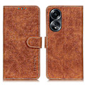 Miniatyrbillede 1 af 5: KHAZNEH Til Oppo A78 4G Anti-Ridse Shell Wallet Telefon Cover Retro Tekstur PU Læder Stand Case Multicolor Style A