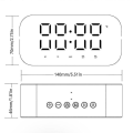 Pikkukuva 3 / 3: Suorakulmainen Subwoofer Peili Langaton Bluetooth Herätyskello Kaiutin