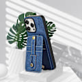 Miniatyrbillede 4 af 5: Style 02 Til iPhone 15 Pro Max Etui Vertikal Flip Korttaske TPU+PU Mobiltelefon Cover Multicolor Style D