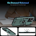 Miniatyrbilde 2 av 5: For ZTE Blade A54 Deksel Stativ PC+TPU Telefondeksel Støtte Magnetisk Bilholder Multicolor Style C
