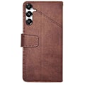 Miniatyrbillede 5 af 5: IDEWEI Læder Wallet Telefon Cover med Stativ og Kalvetekstur til Samsung Galaxy A26 5G Multicolor Style C