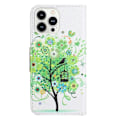 Miniatyrbillede 5 af 5: Til iPhone 15 Pro Max Mobiltelefon Etui Mønsterprint Læder Wallet Stand Telefon Cover Multicolor Style A