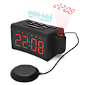 Miniatyrbillede 1 af 5: LED Snooze Vækkeur FM Radio USB Projektion Digitalt Ur Timer Ure Til Hjem Soveværelse Kollegium Dekoration Forsyninger Fødselsdagsgave