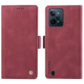 Miniatyrbild 1 av 5: Pu Phone case för Realme C31 Wallet Skin-touch Flip Stand Cover Wine Red