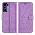 Miniatyrbillede 1 af 5: Wallet Design Læder Telefon Cover Folio Flip Cover med Støttefod til Samsung Galaxy S21 FE Multicolor Style H