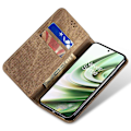 Miniatyrbild 2 av 5: Plånboksfodral i PU-läder med jeanstextur för OnePlus Ace 3 5G/12R 5G Multicolor Khaki