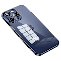 Pikkukuva 1 / 5: SULADA iPhone 16 Pro -kotelo, erittäin ohut galvanoidulla TPU:lla, kirkas puhelinkuori - harmaa Multicolor Blue