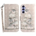 Pikkukuva 1 / 5: Samsung Galaxy A35 5G -kotelo, 3D-kuvioitu lompakkopuhelinkotelo hihnalla Multicolor Stacking Squirrels