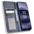 Miniatyrbild 2 av 5: För Nokia G11 Plus 4g Autostängande Magnetisk Retro Pu Läder Case Stativ Funktion Cover Blue