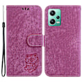 Miniatyrbillede 1 af 5: Til Xiaomi Poco X5 5g/redmi Note 12 5g (global) Wallet Telefon Cover Prægning Anti-drop Læder Cover Rose