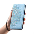 Miniatyrbillede 5 af 5: Style 016 Etui til Xiaomi Redmi Note 14 Pro 4G, hudfølelse, totem-præget pung, læder telefoncover Multicolor Lake Blue