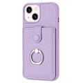 Pikkukuva 2 / 5: iPhone 15 Plus / 14 Plus -kotelo, korttipaikoilla, nahkainen takakansi ja rengastuki Multicolor Style C