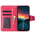 Miniatyrbild 2 av 5: Plånboksfodral i PU-läder + TPU med vikbart stativ för Xiaomi Redmi Note 14 4G (164.84mm) Multicolor Rose