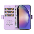 Miniatyrbillede 2 af 5: YIKATU YK-003 Læder Wallet Case med Magnetisk Lukning til Samsung Galaxy A55 5G Multicolor Light Purple