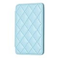 Pikkukuva 1 / 5: BFK05 3D Rhombus -kuvioinen itseliimautuva puhelimen takakorttiteline PU-nahkainen korttilaukku - Vihreä Multicolor Blue